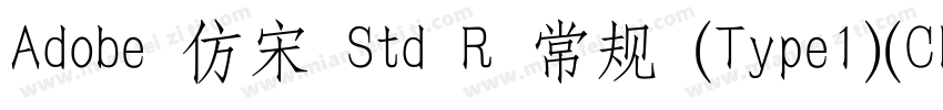 Adobe 仿宋 Std R 常规 (Type1)(CHINESE G字体转换